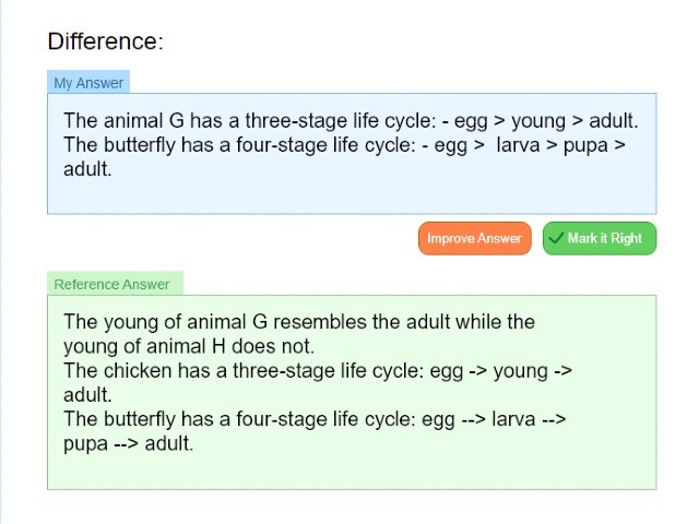 Sample KooQuiz Science Answer