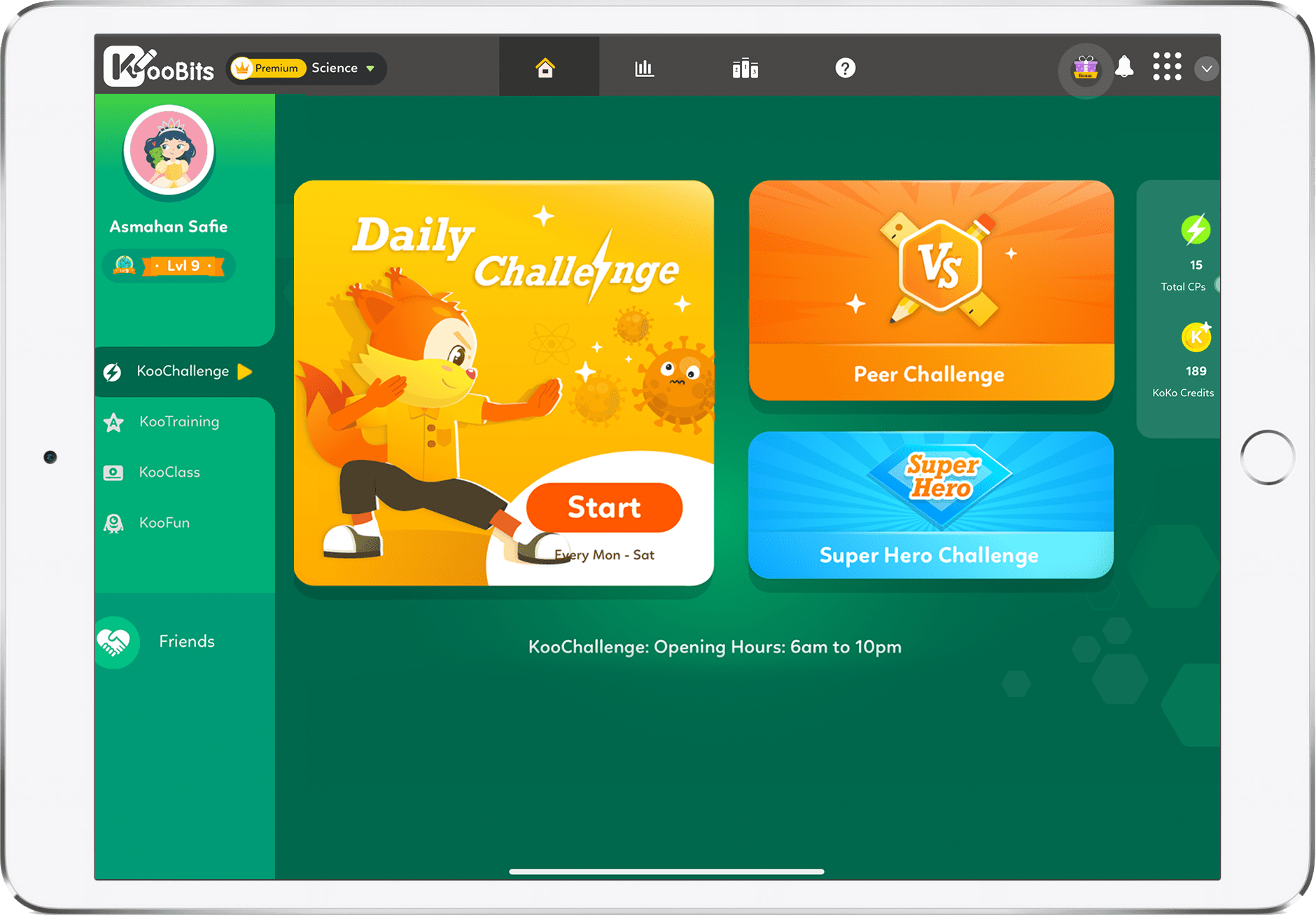 Science - Main Dashboard